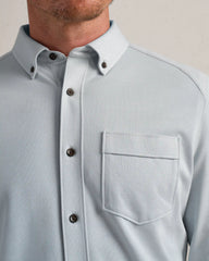 Effortless Oxford Button Down -- Blue Pearl Heather