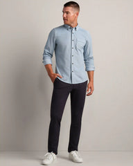 Effortless Oxford Button Down -- Mountain Blue Heather