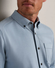 Effortless Oxford Button Down -- Mountain Blue Heather