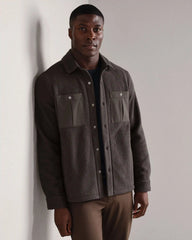 Fairbanks Fleece Shacket -- Cafe Noir
