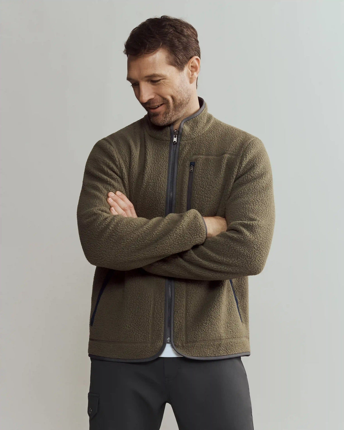 Fairbanks Fleece Jacket -- Lichen Green/Sky Captain