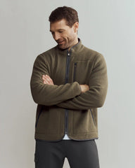 Fairbanks Fleece Jacket -- Lichen Green/Sky Captain