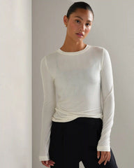 Featherweight Rib Long Sleeve -- Ivory