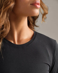 Featherweight Rib Tee -- Pure Black