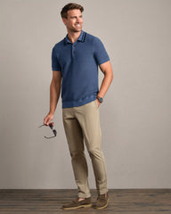 Fine Knit Sweater Polo -- Vintage Indigo