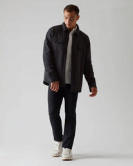 Fleece Shacket -- Black