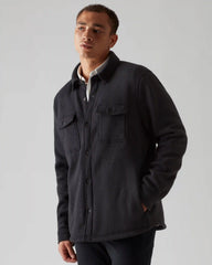 Fleece Shacket -- Black