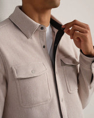 Fleece Shacket -- Bone