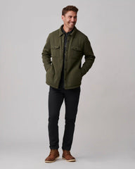 Fleece Shacket -- Lichen Green