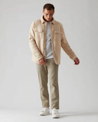 Fleece Shacket -- Oatmeal Heather