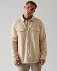 Fleece Shacket -- Oatmeal Heather