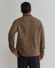Fleece Shacket -- Chocolate Chip Heather