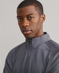 Founders Golf 1/4 Zip -- Gravel/True Navy