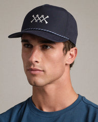 Golf Rope Hat -- True Navy/White