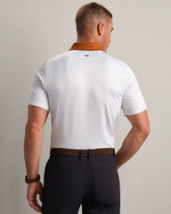 Golf Sport Polo -- Dark Caramel/White Houndstooth