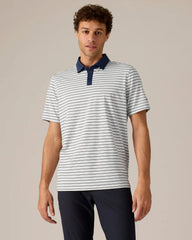 Golf Sport Polo -- Frosted Mint Micro Stripe