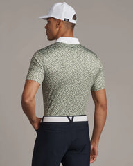 Golf Sport Polo -- Green Sage Triangle Geo