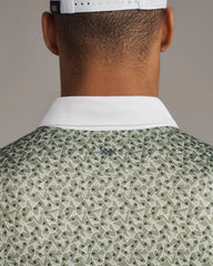 Golf Sport Polo -- Green Sage Triangle Geo