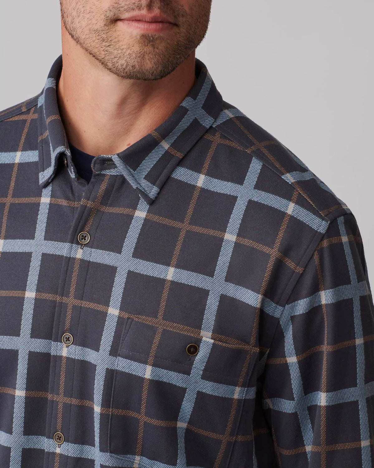 Hardy Flannel Shirt -- Navy/Winward/Topaz Windowpane