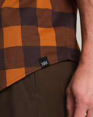 Hardy Flannel -- Dark Caramel/Dark Espresso Buffalo Check