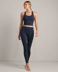 Heather Revive™ Longline Bra -- Navy Heather