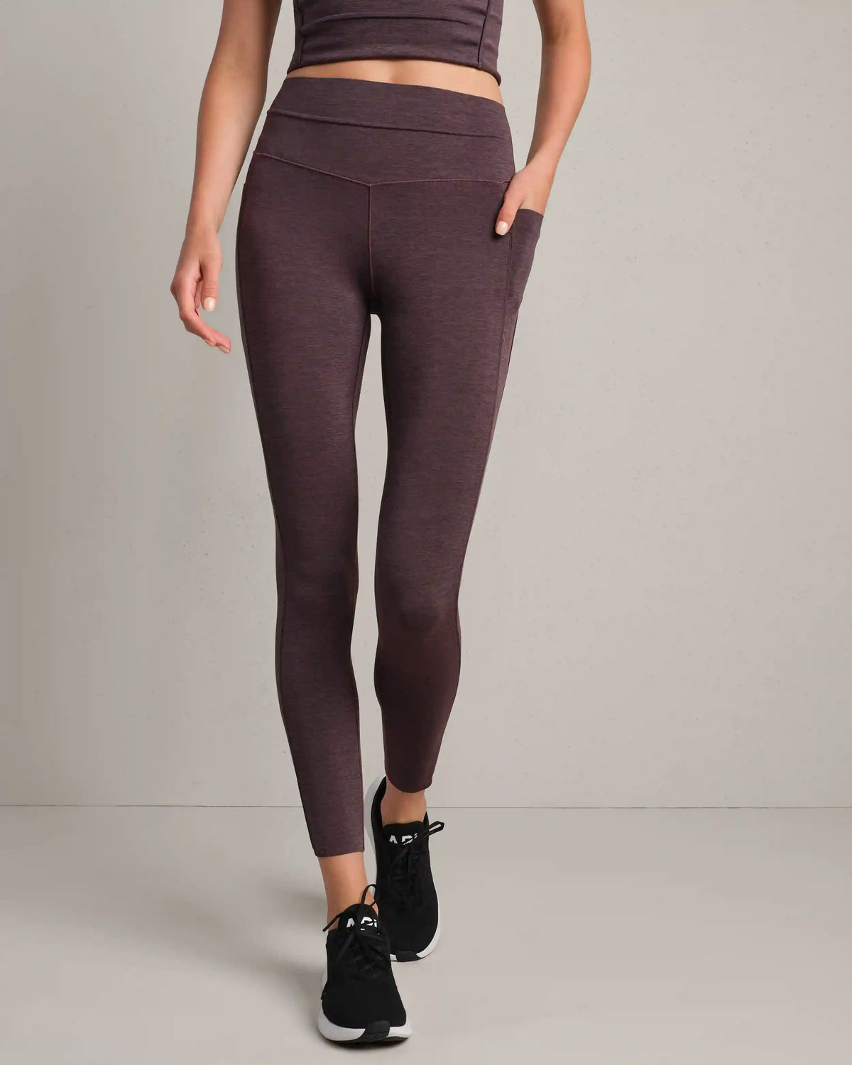 Heather Revive™ Pocket Legging -- Deep Mauve Heather