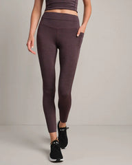 Heather Revive™ Pocket Legging -- Deep Mauve Heather