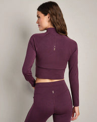 Heather Revive™ 1/4 Zip -- Bordeaux Red Heather