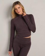Heather Revive™ 1/4 Zip -- Deep Mauve Heather