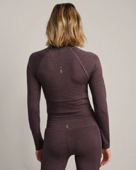 Heather Revive™ 1/4 Zip -- Deep Mauve Heather