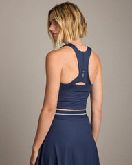 LightSpeed Court Longline Bra -- Navy Blue