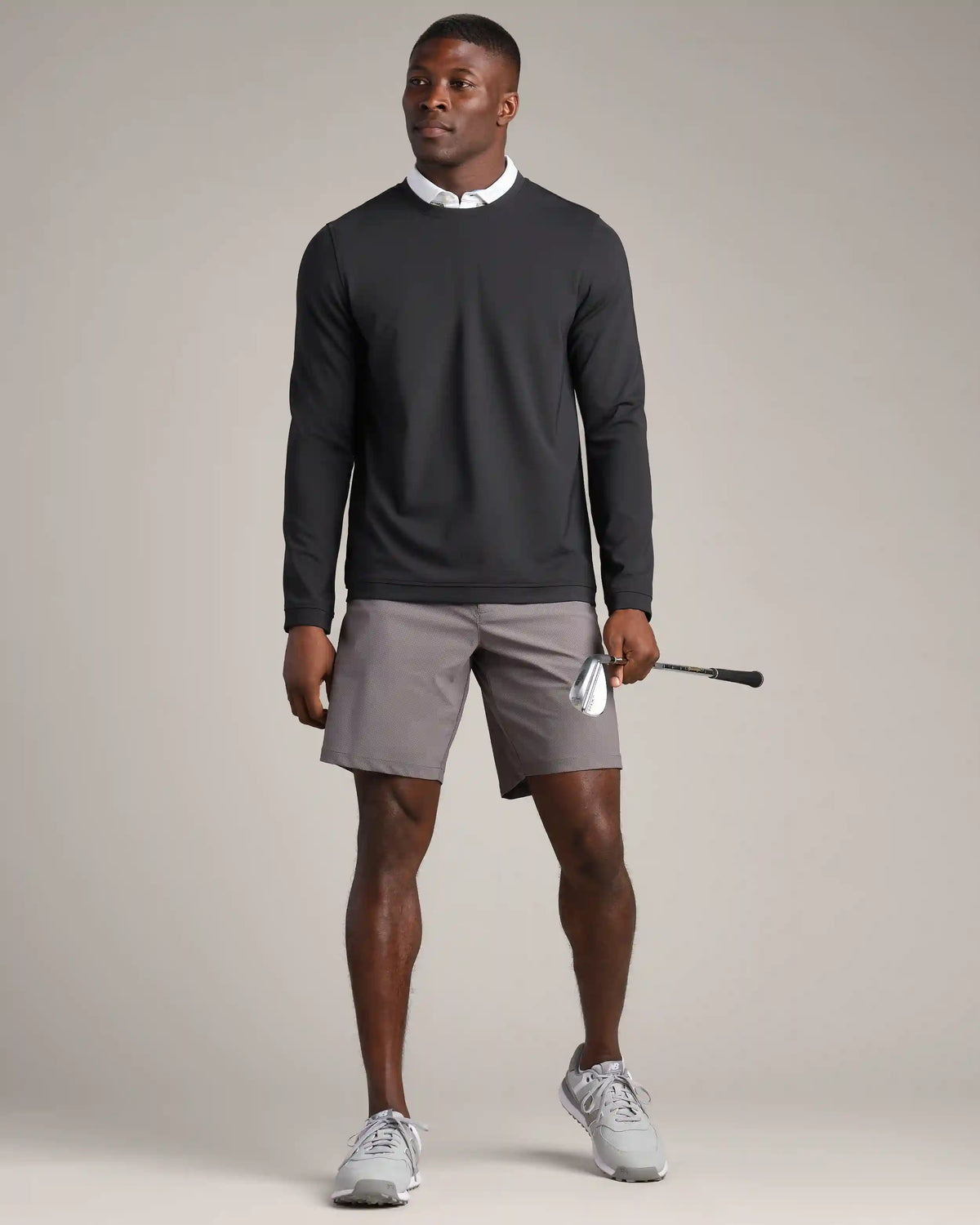Links Golf Crew Neck -- Black