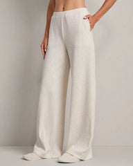 LivLuxe Rib Pant -- Oatmeal Heather