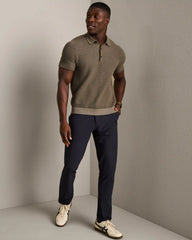 Mercer Knit Polo -- Smokey Olive