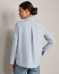Mirage Button Up -- Blue Pearl