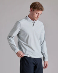 Momentum Golf Snap Crew Neck -- Blue Stone