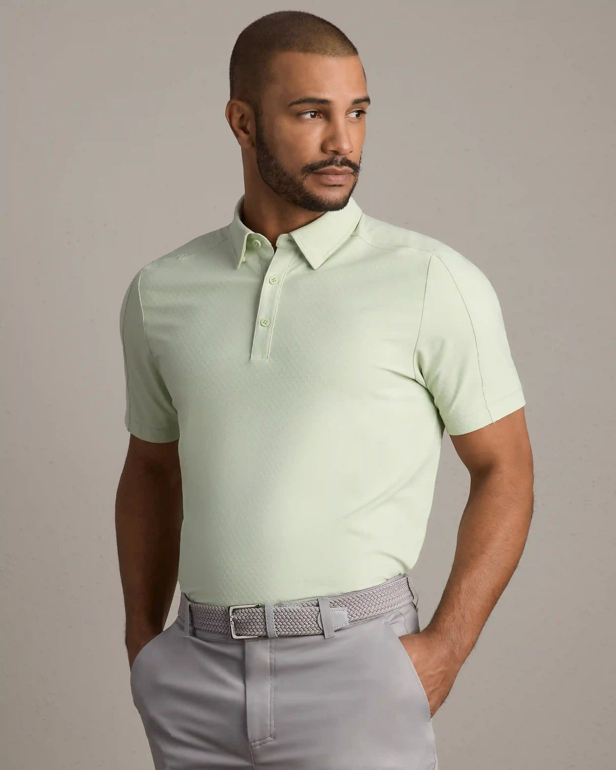 Momentum Tech Polo -- Cool Mint Honeycomb
