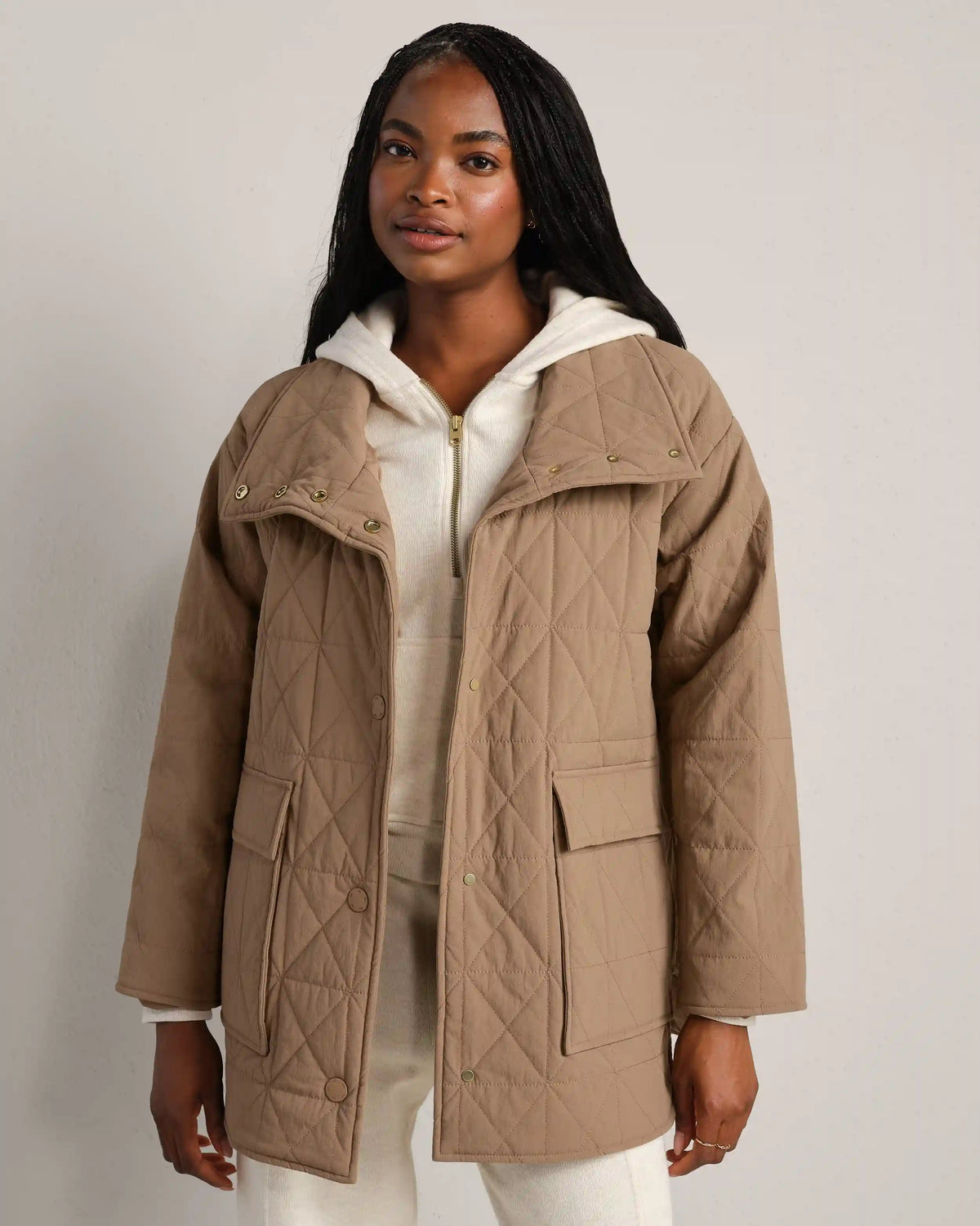 Monterey Quilted Jacket -- Desert Taupe