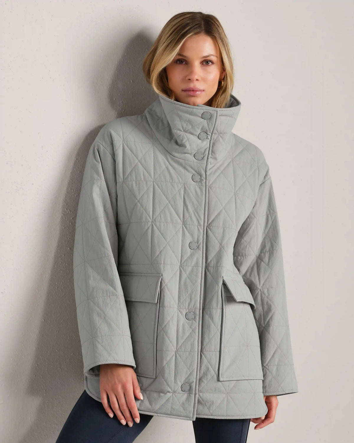 Monterey Quilted Jacket -- Grey Sky