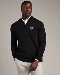 NBA Commuter® 1/4 Zip Sweater -- Black -- Charlotte Hornets