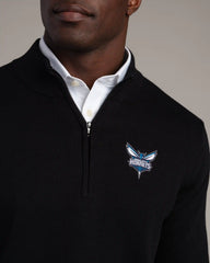 NBA Commuter® 1/4 Zip Sweater -- Black -- Charlotte Hornets