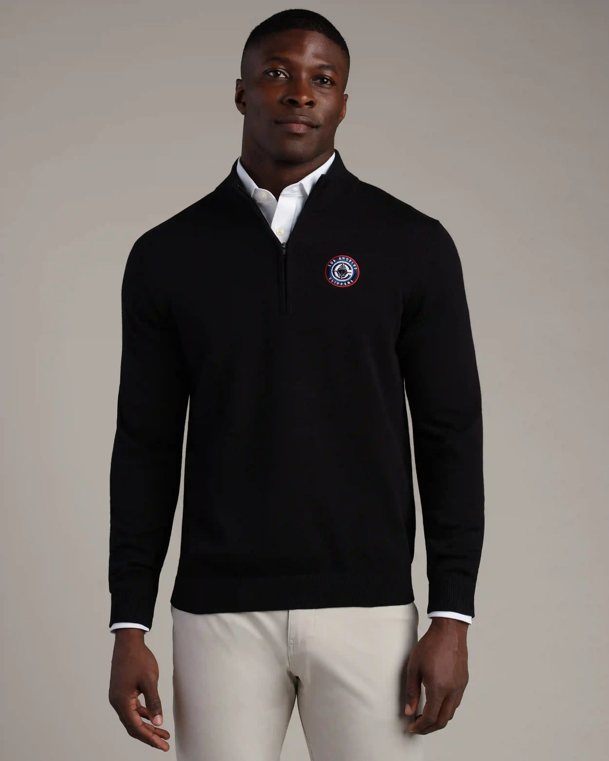 NBA Commuter® 1/4 Zip Sweater -- Black -- LA Clippers