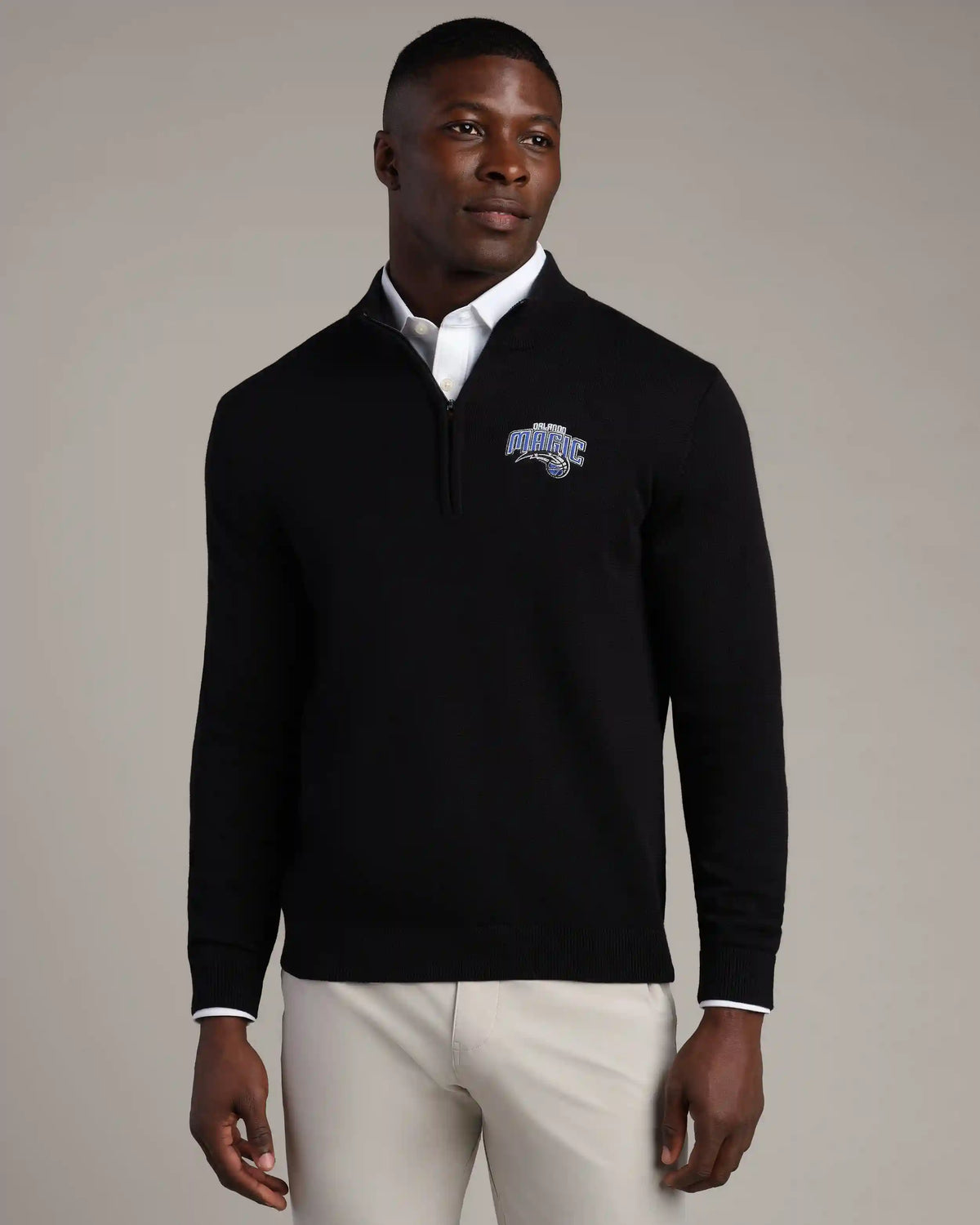 NBA Commuter® 1/4 Zip Sweater -- Black -- Orlando Magic