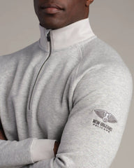 NBA Heritage Midweight 1/4 Zip -- Heather Gray -- New Orleans Pelicans