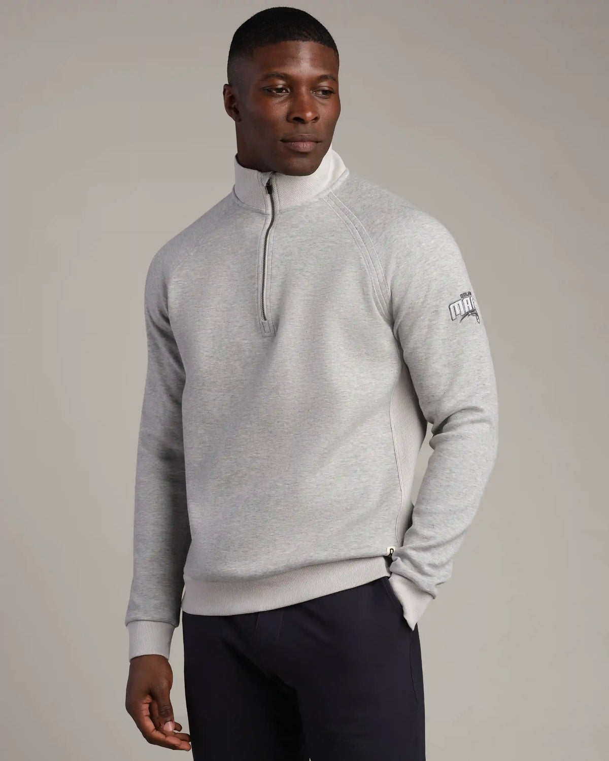 NBA Heritage Midweight 1/4 Zip -- Heather Gray -- Orlando Magic