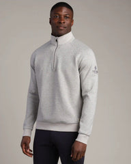 NBA Heritage Midweight 1/4 Zip -- Heather Gray -- Portland Trailblazers