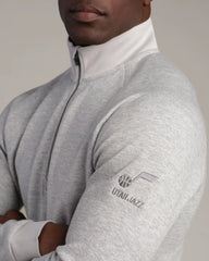 NBA Heritage Midweight 1/4 Zip -- Heather Gray -- Utah Jazz
