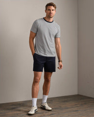 Origin Tee - Slim Fit -- White Onyx/True Navy Stripe