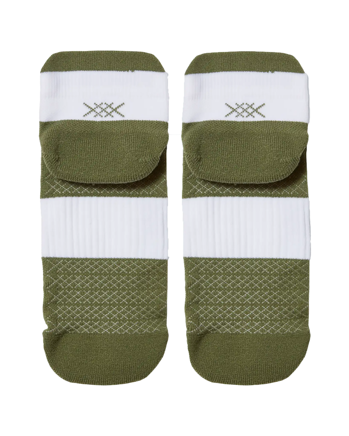 Essentials Ankle Sock -- White/Olivine