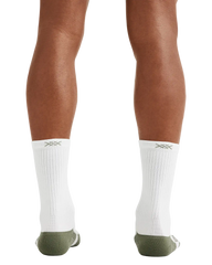 Essentials Mid Calf Sock -- White/Olivine